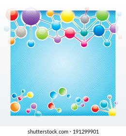 Abstract background of the molecular structure. Vector. 