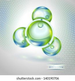 Abstract background with molecule