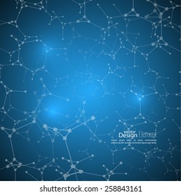 Abstract background with molecule structure. 
