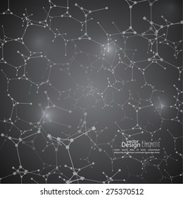 Abstract background with molecule structure. genetic and chemical compounds. 