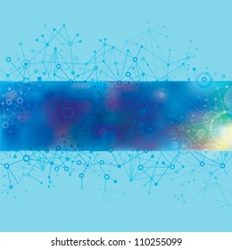 Abstract background of Molecules banner.