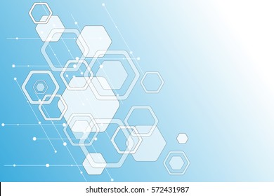 Abstract background of the molecules. The hexagonal structure of chemistry. Molecular studies. The molecular structure of the hexagonal lattice. background