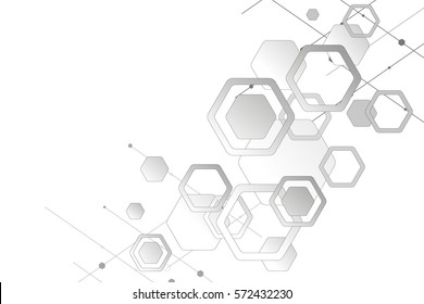 Abstract background of the molecules. The hexagonal structure of chemistry. Molecular studies. The molecular structure of the hexagonal lattice. background