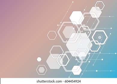 Abstract background of the molecules. The hexagonal structure of chemistry. Molecular studies. The molecular structure of the hexagonal lattice. background