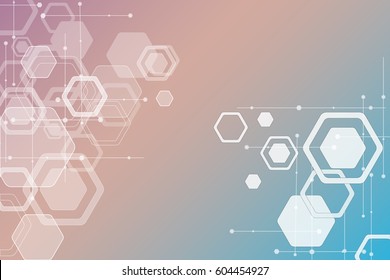 Abstract background of the molecules. The hexagonal structure of chemistry. Molecular studies. The molecular structure of the hexagonal lattice. background