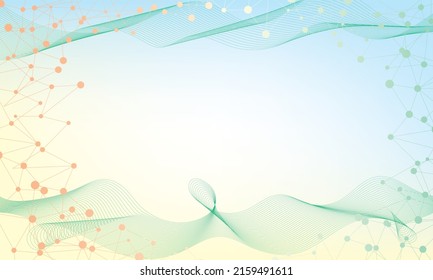 Abstract background with molecules and lines. Abstract background for the presentation, for the site.