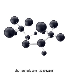 Abstract background with molecules spheres molecular structure Vector illustration.