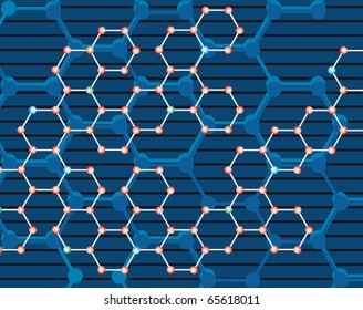 Abstract background of the molecules. Vector illustration