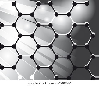 Abstract background of the molecules. Vector illustration