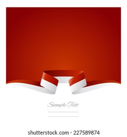 Abstract background Monaco flag ribbon