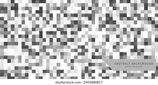 Abstract background monochromatic  pixels groups. Rectangle mosaic gradient design. Vector Illustration.