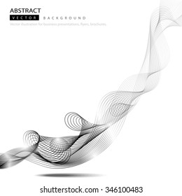 Abstract background monochrome curve. Vector illustration for business presentations, handbill, brochures.