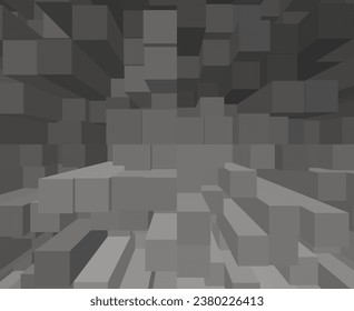 Abstract background monochrome extrude style and design for vector illustration. 