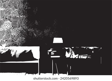 Abstract background. Monochrome texture. Image includes a effect the black and white tones.