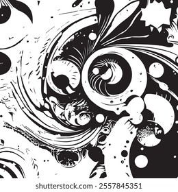 Abstract background. Monochrome texture. Image includes a effect the black and white tones