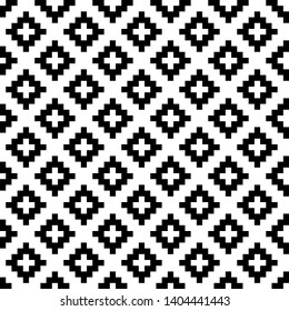 Abstract background. Monochrome texture. Seamless traditional pattern.
