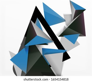 Fondo abstracto, composición de triángulos 3d mosaicos, diseño de estilo polo bajo. Ilustración vectorial para papel tapiz, pancarta, fondo, tarjeta, ilustración del libro, página de inicio