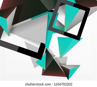 Fondo abstracto, composición de triángulos 3d mosaicos, diseño de estilo polo bajo. Ilustración vectorial para papel tapiz, pancarta, fondo, tarjeta, ilustración del libro, página de inicio