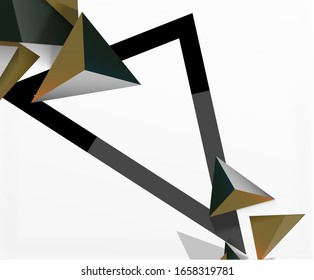 Abstrakter Hintergrund, 3D-Mosaikdreiecke, Low-Poly-Design. Vektorillustration-Illustration für Bildschirmhintergrund, Banner, Hintergrund, Karte, Buchillustration, Landungsseite