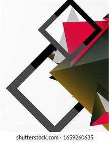 Fondo abstracto, composición de triángulos 3d mosaicos, diseño de estilo polo bajo. Ilustración vectorial para papel tapiz, pancarta, fondo, tarjeta, ilustración del libro, página de inicio