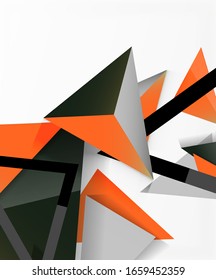 Fondo abstracto, composición de triángulos 3d mosaicos, diseño de estilo polo bajo. Ilustración vectorial para papel tapiz, pancarta, fondo, tarjeta, ilustración del libro, página de inicio