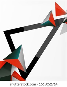 Abstrakter Hintergrund, 3D-Mosaikdreiecke, Low-Poly-Design. Vektorillustration-Illustration für Bildschirmhintergrund, Banner, Hintergrund, Karte, Buchillustration, Landungsseite