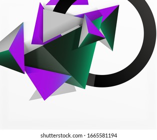 Fondo abstracto, composición de triángulos 3d mosaicos, diseño de estilo polo bajo. Ilustración vectorial para papel tapiz, pancarta, fondo, tarjeta, ilustración del libro, página de inicio