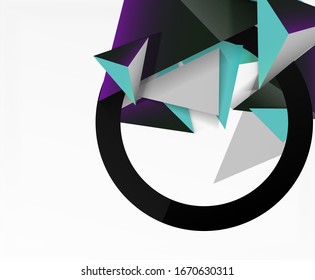 Fondo abstracto, composición de triángulos 3d mosaicos, diseño de estilo polo bajo. Ilustración vectorial para papel tapiz, pancarta, fondo, tarjeta, ilustración del libro, página de inicio