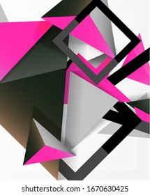 Fondo abstracto, composición de triángulos 3d mosaicos, diseño de estilo polo bajo. Ilustración vectorial para papel tapiz, pancarta, fondo, tarjeta, ilustración del libro, página de inicio