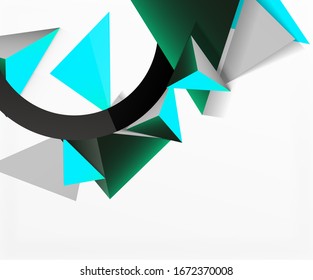 Fondo abstracto, composición de triángulos 3d mosaicos, diseño de estilo polo bajo. Ilustración vectorial para papel tapiz, pancarta, fondo, tarjeta, ilustración del libro, página de inicio