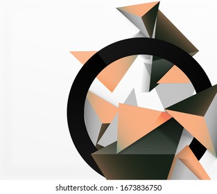 Fondo abstracto, composición de triángulos 3d mosaicos, diseño de estilo polo bajo. Ilustración vectorial para papel tapiz, pancarta, fondo, tarjeta, ilustración del libro, página de inicio