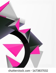 Fondo abstracto, composición de triángulos 3d mosaicos, diseño de estilo polo bajo. Ilustración vectorial para papel tapiz, pancarta, fondo, tarjeta, ilustración del libro, página de inicio