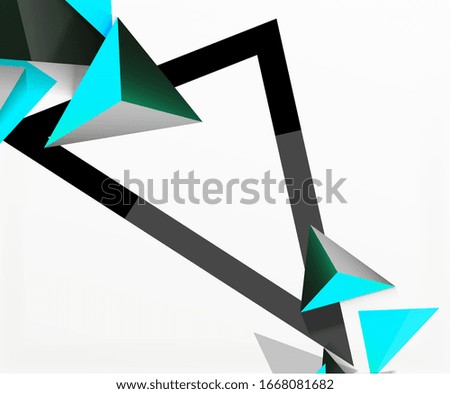 Abstract background, mosaic 3d triangles composition, low poly style design. Vector Illustration For Wallpaper, Banner, Background, Card, Book Illustration, landing page