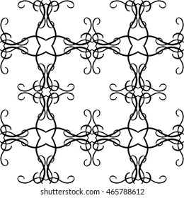 abstract background mosaic asian white black lace