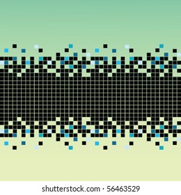 Abstract background with mosaic in blue tones