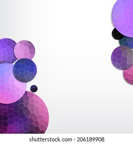 Abstract background with mosaic circles. Space for your text. (EPS10 Vector)