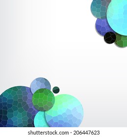 Abstract background with mosaic circles. Space for your text. (EPS10 Vector)