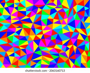 Abstract background mosaic of geometric triangles. colorful is used for design or backdrops. vector illustration