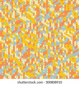 Abstract Background. Mosaic. Retro Colored Maze. Vector Illustration. Can Be Used For Wallpaper, Web Page Background, Book Cover.