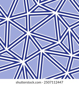 Fondo Abstractas con Formas de triángulo de mosaico. Grandes triángulos de tamaño. Formas sólidas en marcos. Un estilo de color de tono. Patrón repetible. Azulejos de Vector creativos. Cambio de degradado azul.