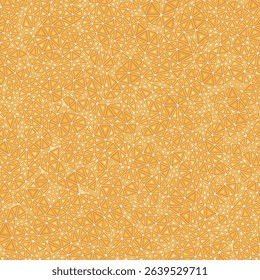 Abstract background with mosaic triangle shapes. Small triangles in size. Multiple repeated inner triangles. One-tone colored style. Repeatable pattern. Creative vector tiles.