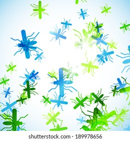 abstract background: mosquito