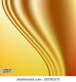 Abstract background with the motif of undulating shades of yellow substance