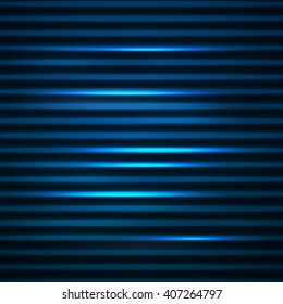 Abstract background. Motion blue horizontal lines. Vector technology backdrop for cover magazine, banner, catalog, web and advertisement. Energy and power