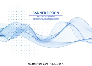 
Abstract background, motion blue lines waves design. Design element