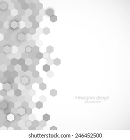 Abstract background with motion effect hexagon element