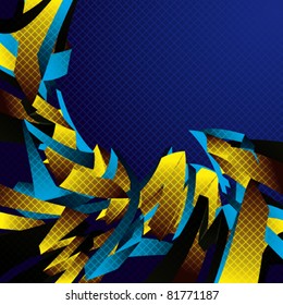 Abstract background with motion shapes.