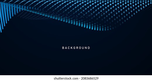 Abstract background with moving elements with beautiful dynamic lighting effects.