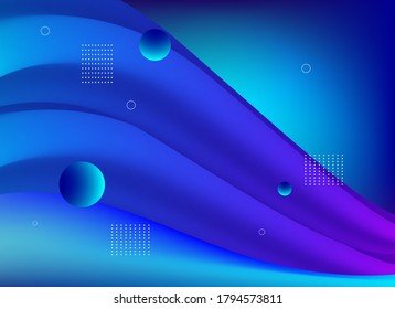 abstract background with multi color. fluid background with blue color. 3 d design 