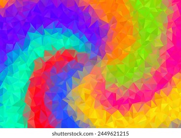 Fondo Abstractas con un diseño de poliéster bajo multicolor 